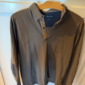 Massimo Dutti Dark Brown Men's Polo Shirt